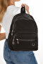 Women's Satin Leather Ring Backpack - 6