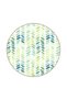 Green Figured Geometric Patterned Woven Base and Washable Carpet Miravip9389 - 4