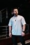Erkek Beyaz Oversize Basic T-shirt - 3