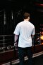 Erkek Beyaz Oversize Basic T-shirt - 5