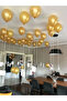 Gold Metallic Balloon - 50 Pieces Flying with Helium