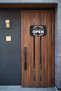 Open Closed Written Black Sheet Wood Embossing Store Door Sign (English) - 5