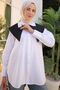 2065 Model White Double Collared Shirt
