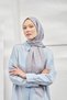 ARMANDA Italian Jacquard Zigzag Pattern Shawl - Silver