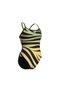 Women's Arena Multi Stripes Swimsuit Lace Back Women's Swimwear - 2