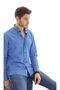 Vessmen Cobalt Blue Men's Shirt - Slim Fit, Slim Fit, Cotton Oxford, Lycra Collar, Buttoned, Long Sleeve - 3