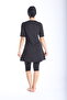 Women's Short Sleeve Hijab Swimsuit - Lycra Solid Color 38-52 - 4