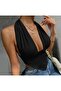 Halter Neck and Back Low-cut Blouse