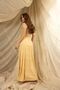 Maxi Length Camel Skirt with Flounces, Elastic Waist and Belt Detail - 5