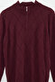 Bordo Regular Fit Pamuklu Yarım Balıkçı Fermuarlı Yaka Smart Triko Kazak TMNAW23KZ00215 - 7