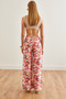 Women's Pink Patterned Cupra Palazzo Trousers Pnt-19000283 - 5