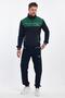 Men's Mock Neck 2-Yarn Sports Tracksuit Set - Navy - 6