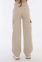Girl's Cargo Pocket Detailed High Waist Wide Leg Jeans - 3
