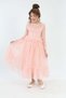 Girl's Tulle Fabric Clipping Embroidered Lined Tutu Night Wedding Prom Graduation Evening Dress Outfit - 3