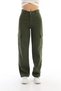 Girl's Cargo Pocket Detailed High Waist Wide Leg Jeans