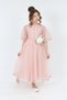 Girl's Tulle Fabric Clipping Embroidered Lined Night Graduation Wedding Evening Dress - 2