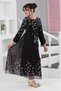 Girl's Lined Full Length Floral Print Non-Exposed Stylish and Comfortable Long Dress