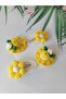 Handmade Organic Yellow 4- Snap Button Clip Set - 2