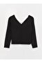 V-Neck Plain Long Sleeve Women's Blouse (W3) - 3