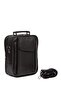 Men's Phone Compartment Steel Case Hand and Shoulder Bag Black (17x22 Cm) - 5