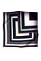 Women's Twill Silk Scarf Navy Blue Navy Blue - 2