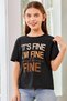 Unisex Kids Fine Printed Cotton T-shirt