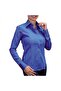 Women's Blue Satin Casual Style Shirt - 2