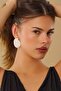 Custom Designed Handmade Polymer Clay White Earrings for Women