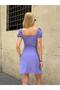 Women's Gathered Tie-Back Aerobin Fabric Lined Mini Dress, Graduation, Birthday, Party - 3