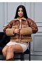 Lined Sleeve Detail Biker Short Jacket - 7
