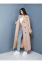 Oversize Patterned Embossed Trench Coat