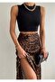 Leopard Satin Skirt - 3