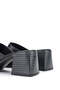 Women's Genuine Leather Black Leather Heeled Slipper - 5