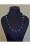 Natural Stone Steel Necklace Blue Stone Necklace - 2