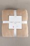 Twin Soft Cotton Double Blanket Brown Blue 200 X 220 5012a - 2