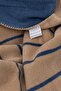 Twin Blanket Soft Cotton Double Blanket Brown Blue 200 x 220 5029A - 4