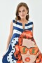 Oversize Digital Printed Beach Dress - Pocket Detailed, Sleeveless 10062 - 6