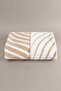 Twin Blanket Soft Cotton Double Blanket Brown Cream 200 x 220 5036A - 3