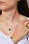 Women's Clover Model Necklace Bracelet and Ring Set - 2