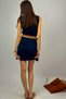 Women's Zero Sleeve Combed Cotton Long Tunic Underwear Navy Blue - 6