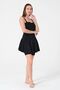2-Piece Stretchy and Quick Black Suspender Leggings Dress Swimsuit - Belly Hiding Drying Fabric - 3