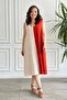 V-Neck Two-Tone Sleeveless Dress - 4