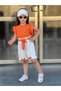 Girl's Shorts - Blouse - Bonnet - Belt 4 Piece Top and Bottom Set - Holiday Wear - 5