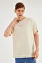 Leo Men's Oversize T-shirt 100% Cotton Crew Neck Print Detailed Basic Stone T-Shirt - 4