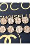 Diamond Pattern light gold sleeve-shirt-blouse length button set - 2