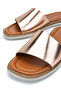 Women's Genuine Leather Yellow Heeled Slippers - 4