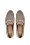 Men's Genuine Leather Beige Loafer Shoes - 4