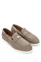 Men's Genuine Leather Beige Loafer Shoes - 2