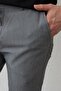 Men's Gray Stretchy Lycra Slim Fit Jogger Pants - Elastic Waist and Laced - 5