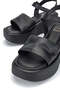 Genuine Leather Black Women's Heeled Sandals - 4